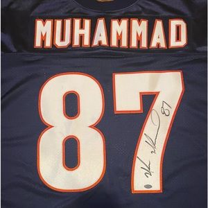 Rare autographed and certified Muhsin Mohammad Chicago Bears jersey.